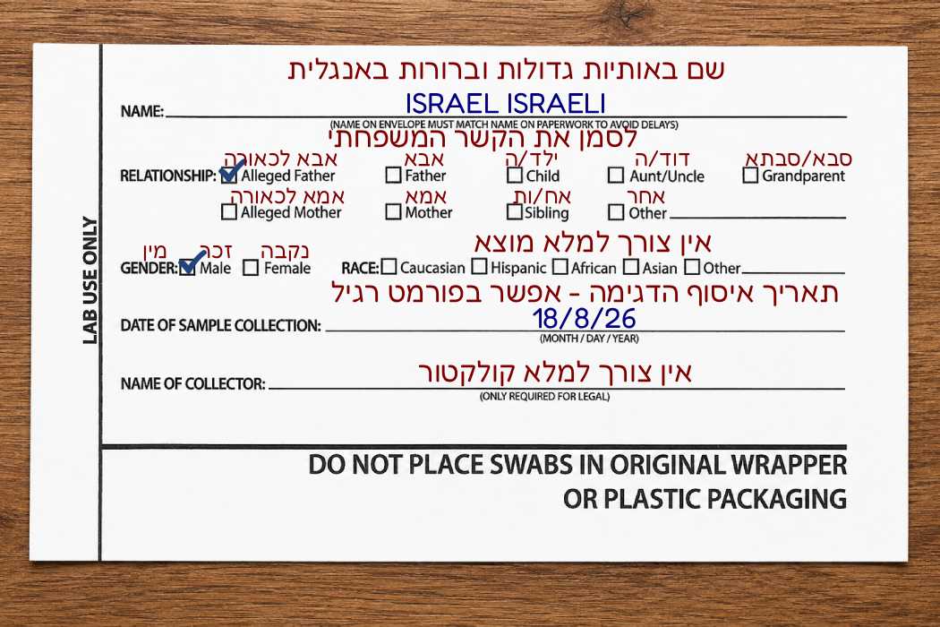בדיקת אבהות – מעטפת מטושים לאבא